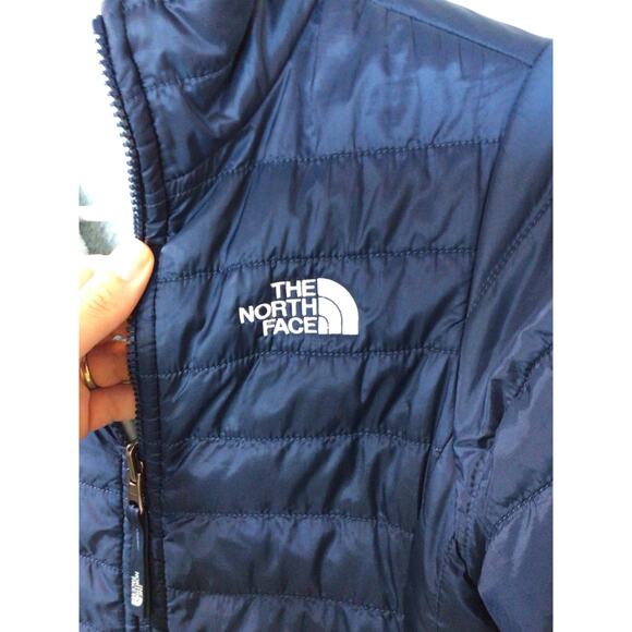 The North Face Full Zip Reversible Mossbud Swirl Fleece Jacket Blue Large 14/16 - Picture 3 of 12